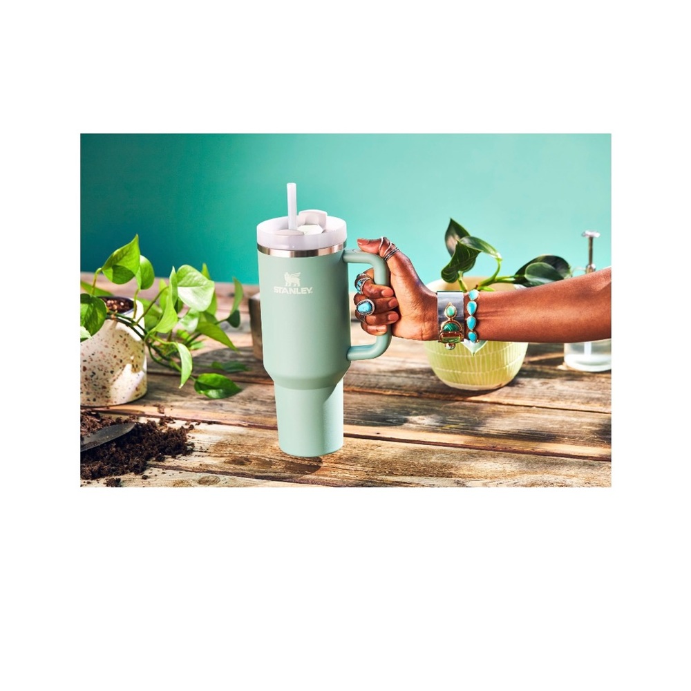 Stanley 40 oz. Quencher H2.0 FlowState Tumbler- Eucalyptus - Picture 7 of 7